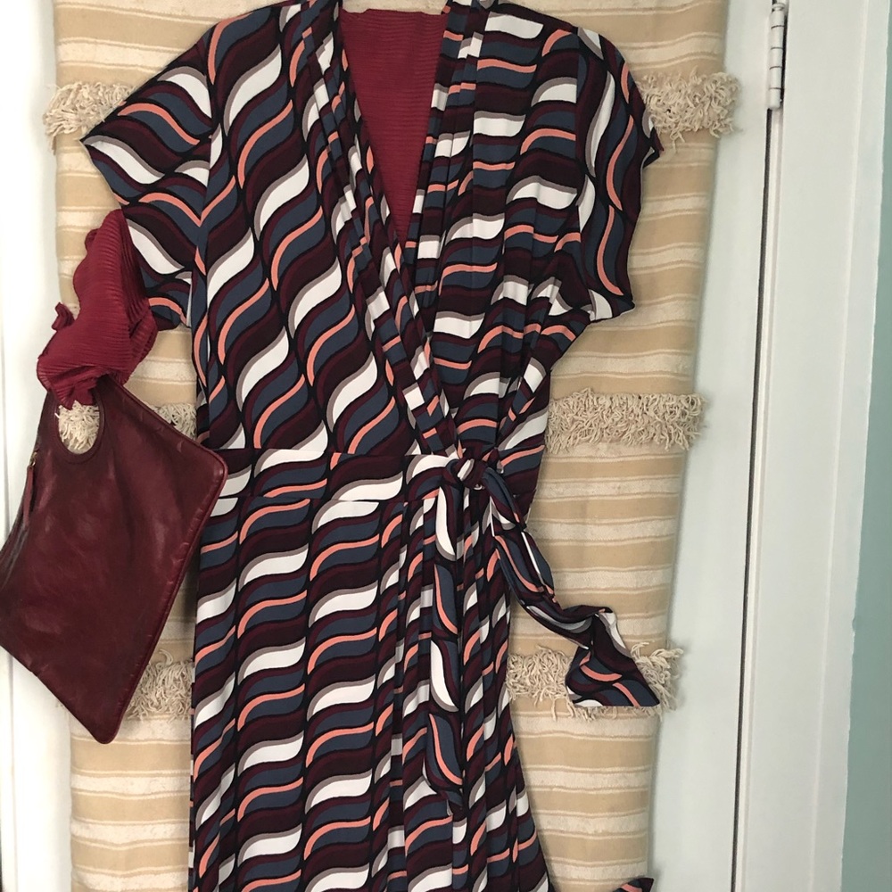 Ann Taylor Factory cap sleeve full wrap dress